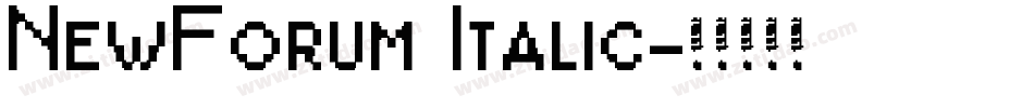 NewForum Italic字体转换